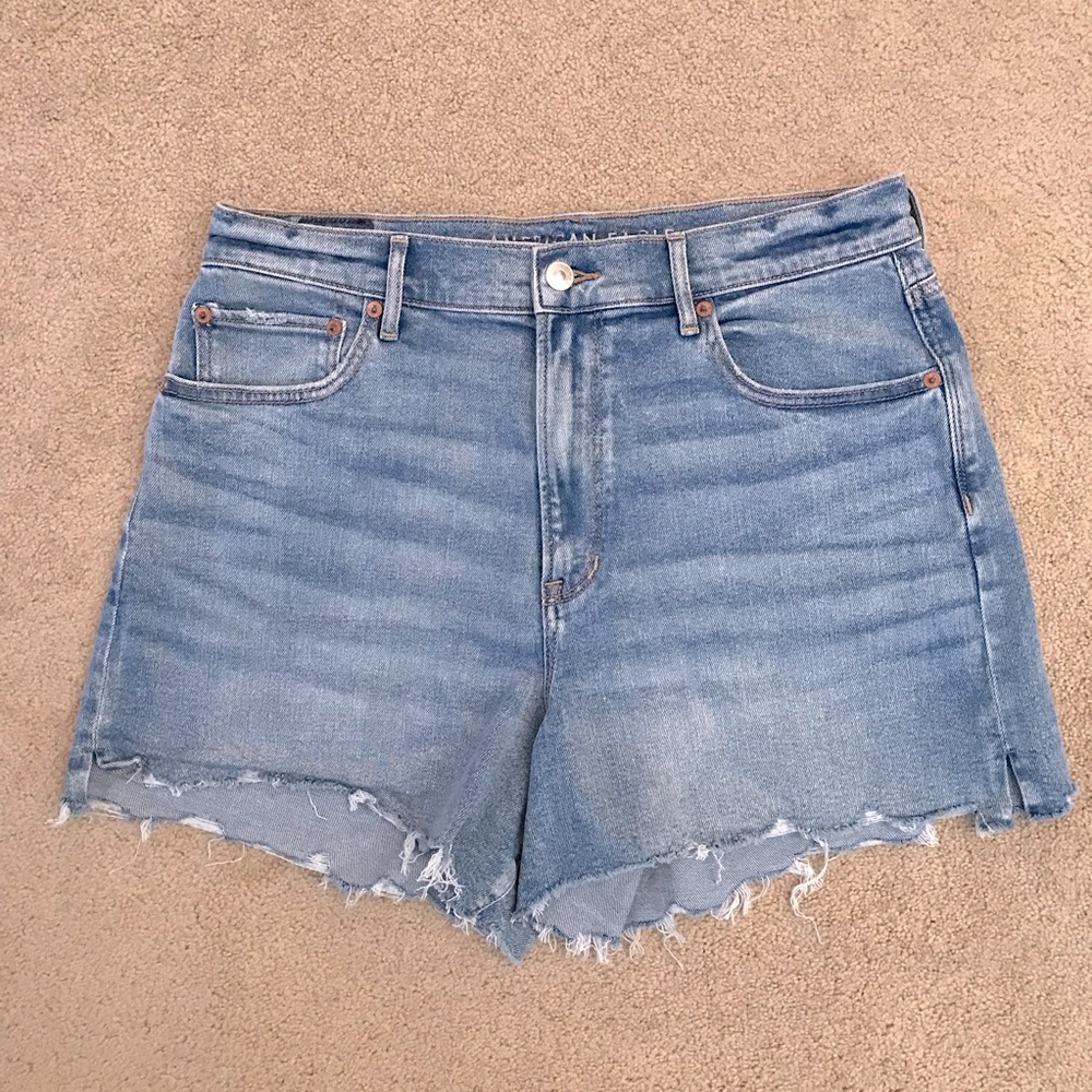 Light Blue Denim Cutoff Shorts - Unbranded